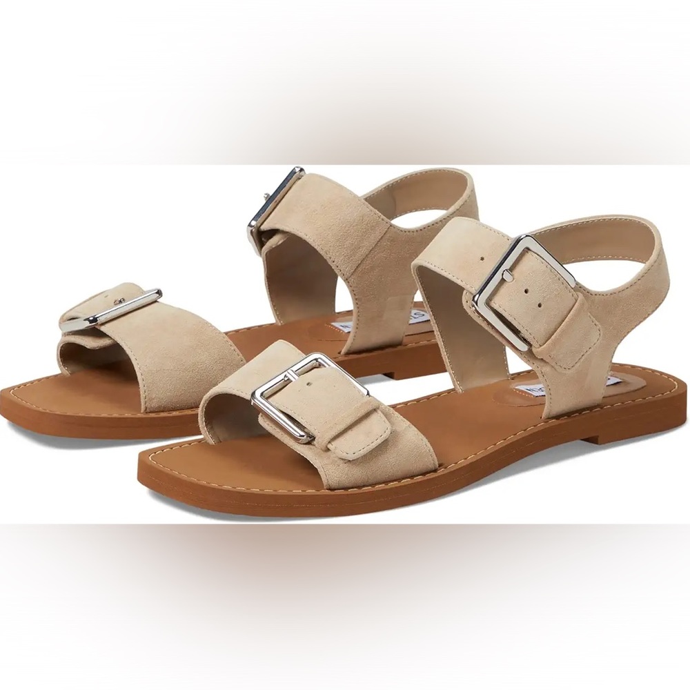 Steve Madden Santo suede sandals. New in box. Sand color. Size 9.5